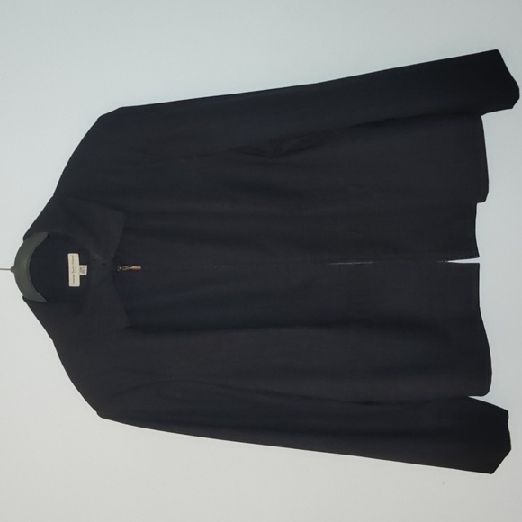 Amanda Smith Blazer Jacket Gray Size 22 W Zip Front Long Sleeve  Classic Office - Picture 3 of 12